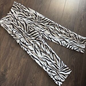 Christian Siriano Black and White Zebra Pants